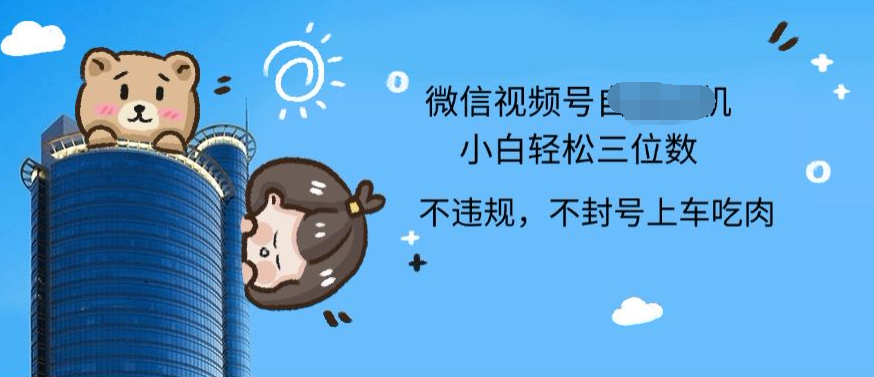 2024最新微信视频号挂机小白可上手，轻松日入三位数-网创财富岛