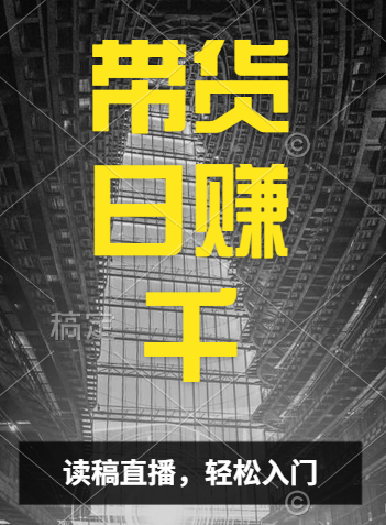 视频号技术直播带货， 会读稿就行，小白日入1000+-网创财富岛