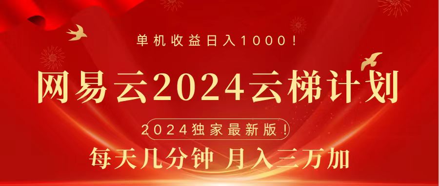 2024网易云云梯计划挂机版免费风口项目-网创财富岛