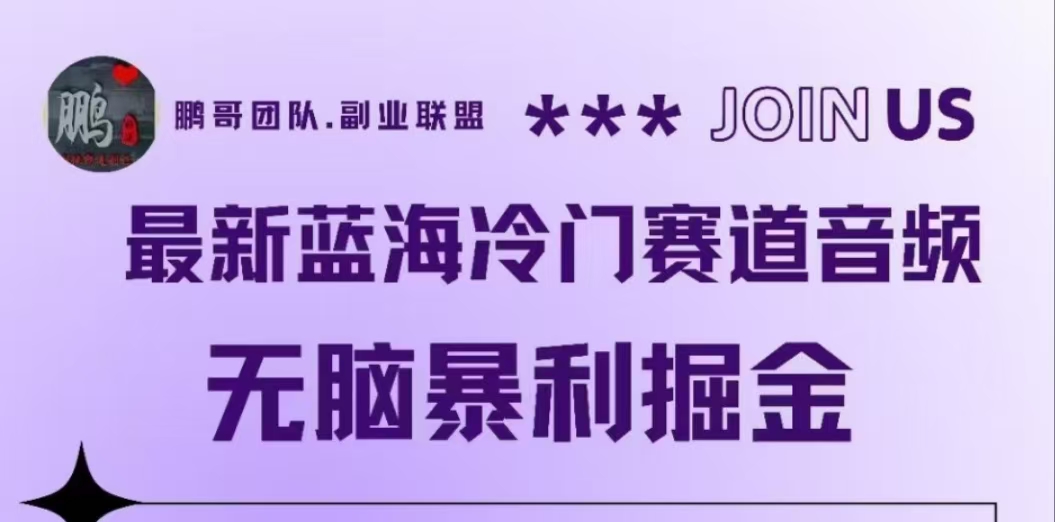 最新蓝海冷门赛道音频，无脑暴利掘金-网创财富岛
