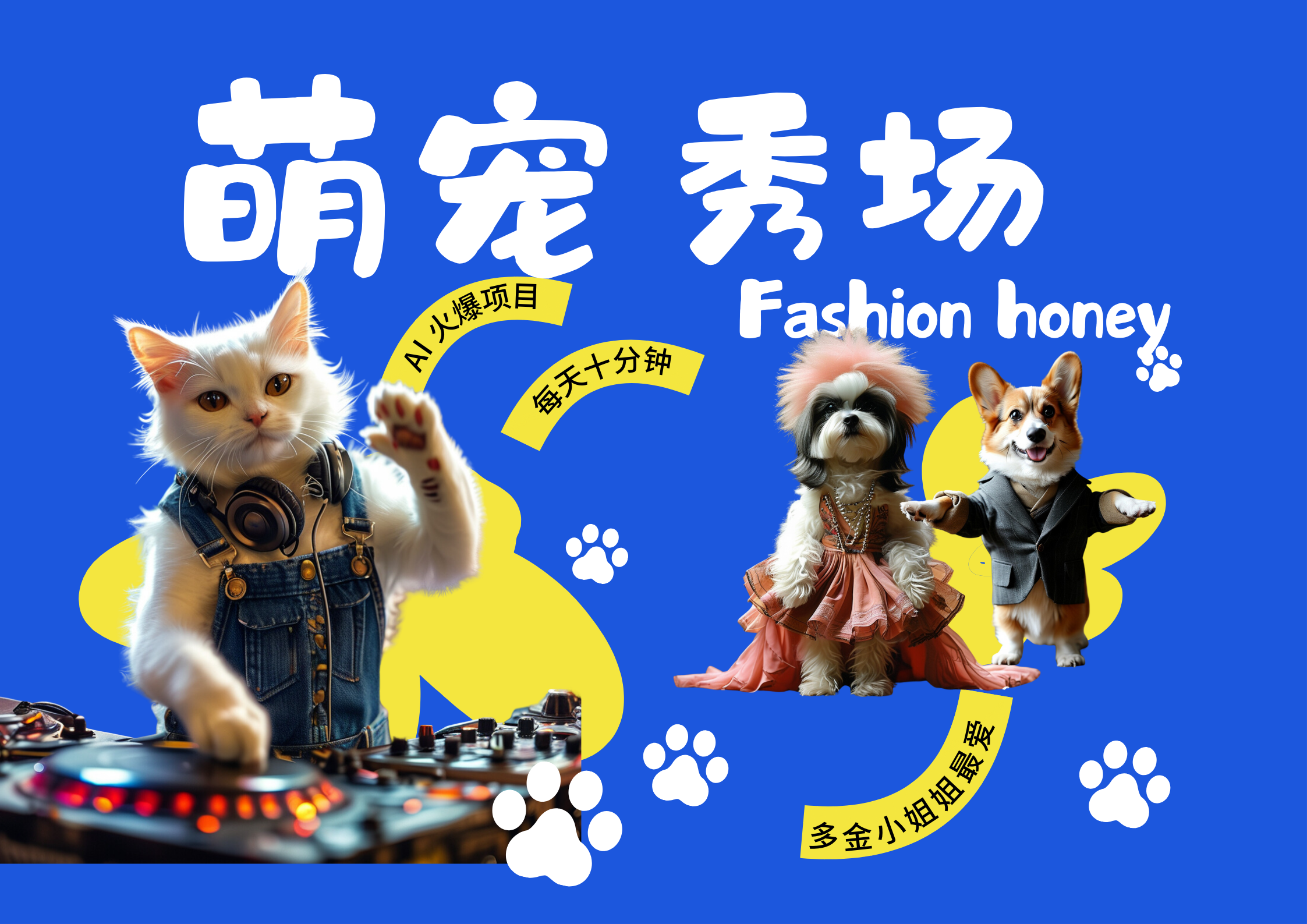 酷飒动物跳舞走秀  时尚喵FASHION汪 多金小姐姐最爱的 轻松月入破万-网创财富岛