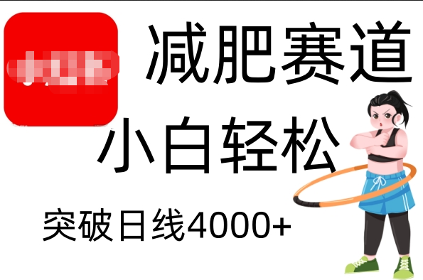 小红书减肥赛道，小白轻松日利润4000+-网创财富岛