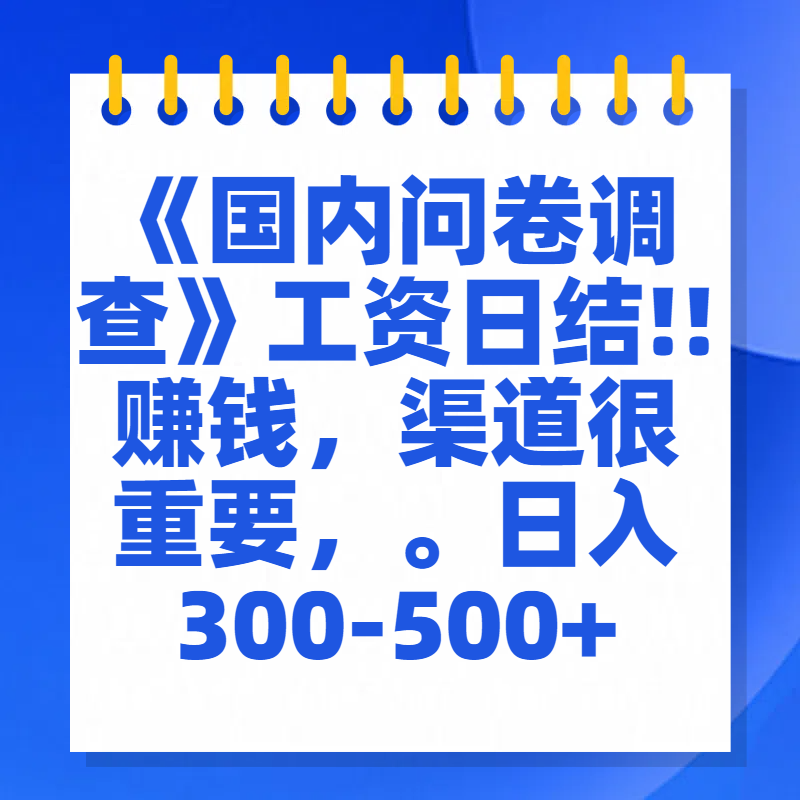 问卷调查答题，一个人在家也可以闷声发大财，小白一天2张，【揭秘】-网创财富岛