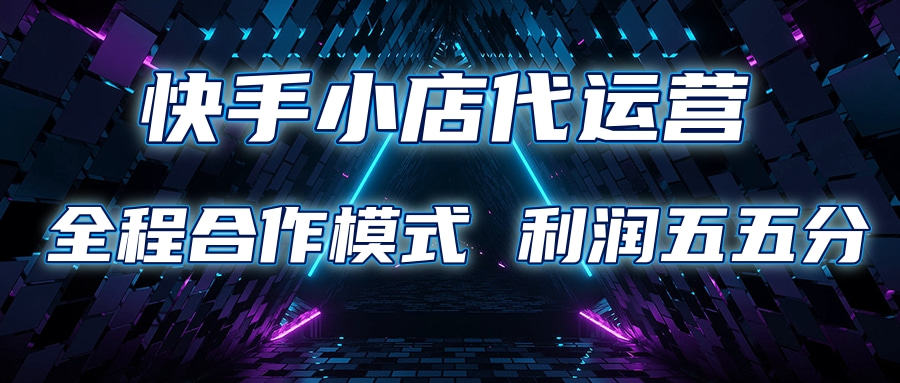 快手小店代运营 限时托管计划合作模式 利润五五分成-网创财富岛