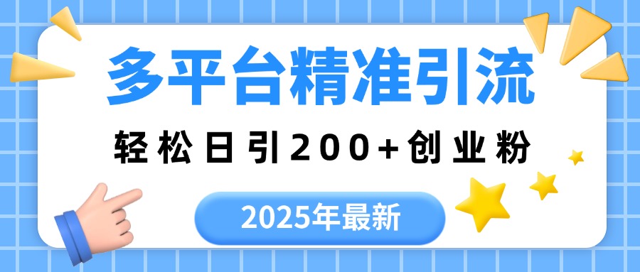 2025年最新多平台精准引流，轻松日引200+-网创财富岛