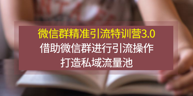 【副业项目3328期】微信群精准引流特训营3.0（微信群引流推广怎么做）-网创财富岛