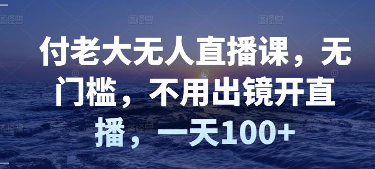 【副业项目3383期】日赚100的无人直播课（不露脸直播怎么赚钱）-网创财富岛
