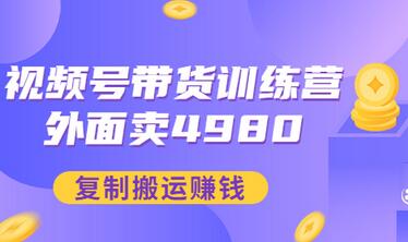 【副业项目3496期】外面卖4980【盗坤：视频号带货训练营】复制搬运赚钱（附电公商园文件）-网创财富岛