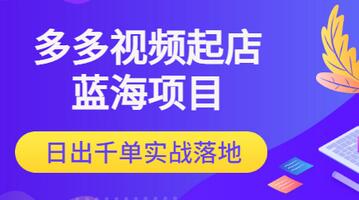 【副业项目3607期】多多视频如何起店带货（拼多多蓝海项目）-网创财富岛