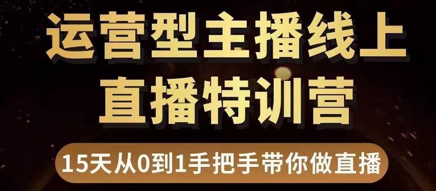 【副业项目3745期】慧哥直播电商运营型主播特训营，0基础15天手把手带你怎么做直播带货-网创财富岛