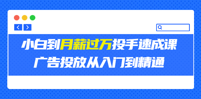 【副业项目3850期】月薪过万投手广告投放教学：广告投放从入门到精通，教你付费广告怎么投放-网创财富岛