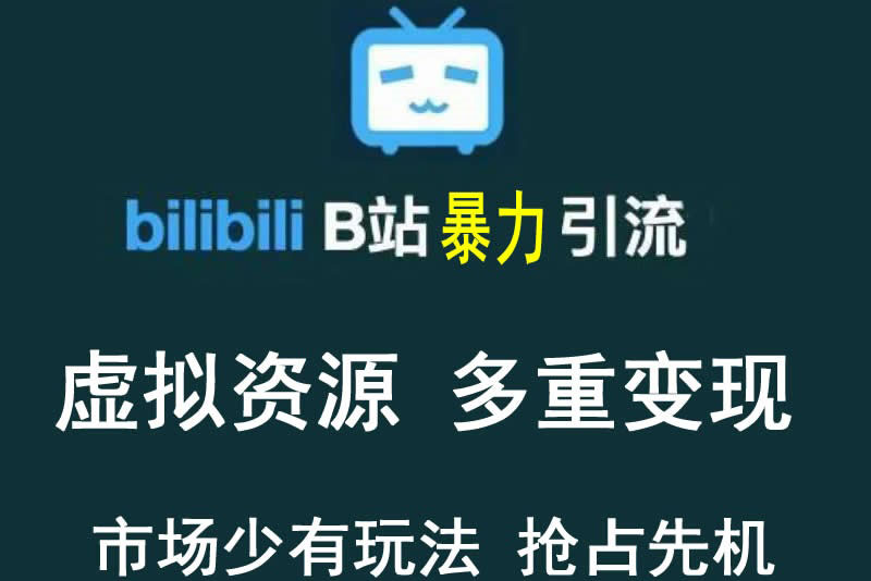 【副业项目3871期】虚拟资源引流方案：B站暴力引流 ，多重变现法-网创财富岛