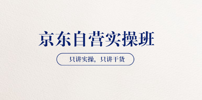 【副业项目3903期】京东自营实操班，只讲实操，只讲干货（28小时课程-共2期）-网创财富岛