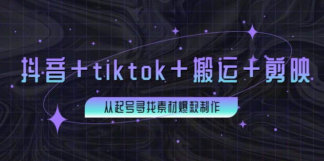 【副业项目4095期】百万粉丝博主·抖音+tiktok+搬运+剪映，从起号寻找素材爆款制作-网创财富岛