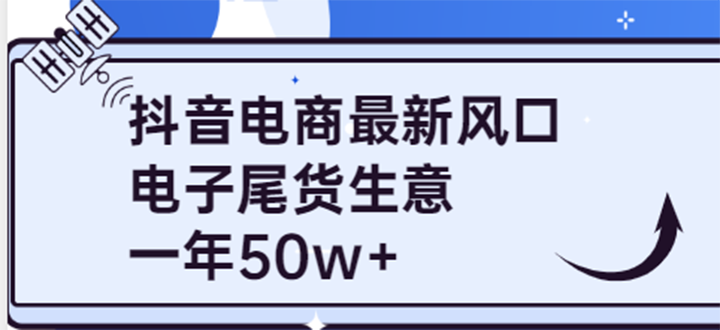 【副业项目4102期】抖音电商最新风口，利用信息差做电子尾货生意，一年50w+（7节课+货源渠道)-网创财富岛