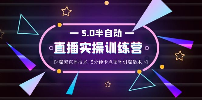 【副业项目4132期】蚂蚁·5.0半自动直播2345打法，半自动爆流直播技术+5分钟卡点循环引爆话术-网创财富岛