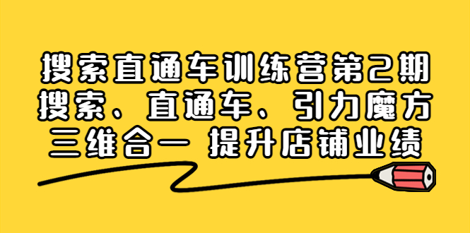 【副业项目4206期】搜索直通车训练营第2期：搜索、直通车、引力魔方三维合一 提升店铺业绩-网创财富岛