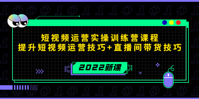 【副业项目4435期】2022短视频运营实操训练营课程，提升短视频运营技巧+直播间带货技巧-网创财富岛