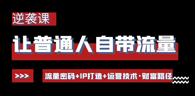 【副业项目4534期】让普通人自带流量的逆袭课：流量密码+IP打造+运营技术·财富路径-网创财富岛