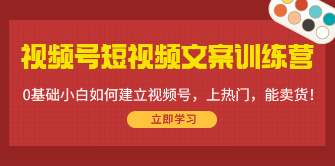 【副业项目4549期】视频号短视频文案训练营：0基础小白如何建立视频号，上热门，能卖货-网创财富岛