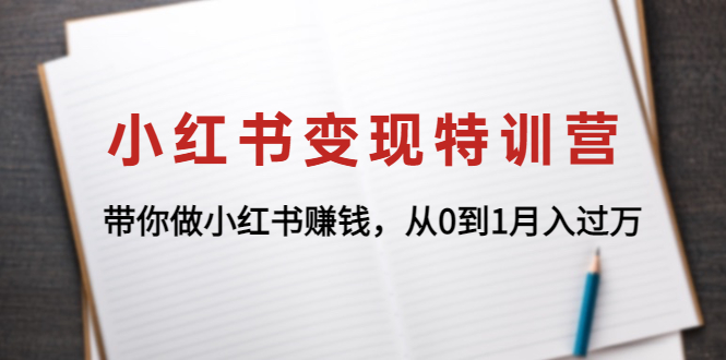 【副业项目4646期】小红书变现特训营：带你快速入局小红书，从0到1月入过万-网创财富岛