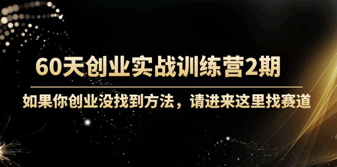 【副业项目4485期】60天创业实战训练营2期：如果你创业没找到方法，进来这里找赛道-价值3000元-网创财富岛