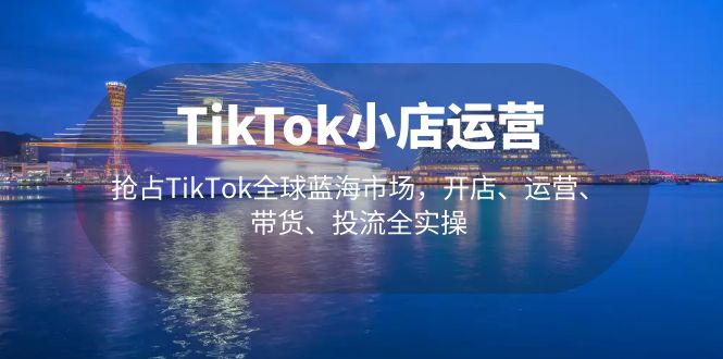 【副业项目5340期】TikTok小店运营 抢占TikTok全球蓝海市场，开店、运营、带货、投流全实操-网创财富岛