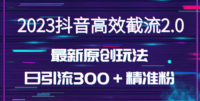 【副业项目5421期】日引300＋创业粉，独家抖音高效截流2.0玩法（价值1280）-网创财富岛