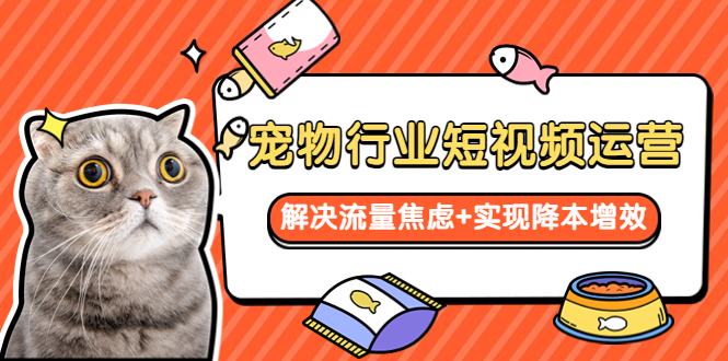 【副业项目5947期】宠物/行业短视频运营 流量增长的一层窗户纸 解决流量焦虑+实现降本增效-网创财富岛