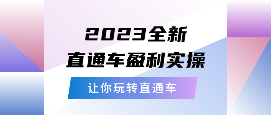 【副业项目5773期】2023全新直通车·盈利实操：从底层，策略到搭建，让你玩转直通车-网创财富岛
