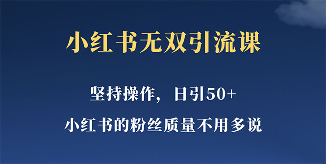 【副业项目5739期】小红书无双课一天引50+女粉，不用做视频发视频，小白也很容易上手拿到结果-网创财富岛