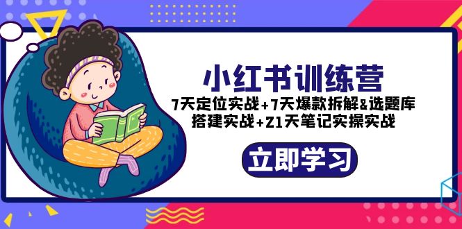 【副业项目5782期】小红书训练营：7天定位实战+7天爆款拆解+选题库搭建实战+21天笔记实操实战-网创财富岛
