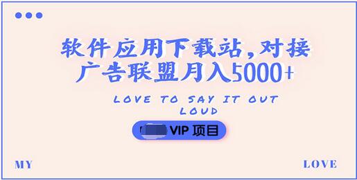 【副业项目3835期】搭建一个软件应用下载站赚钱，对接广告联盟月入5000+（搭建教程+源码）-网创财富岛