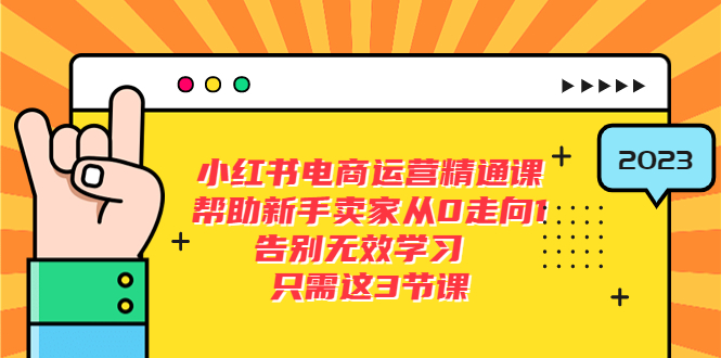 【副业项目5816期】小红书电商·运营精通课，帮助新手卖家从0走向1 告别无效学习（7节视频课）-网创财富岛