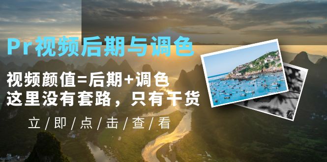 【副业项目5705期】Pr视频后期与调色，视频颜值=后期+调色，这里没有套路，只有干货-网创财富岛