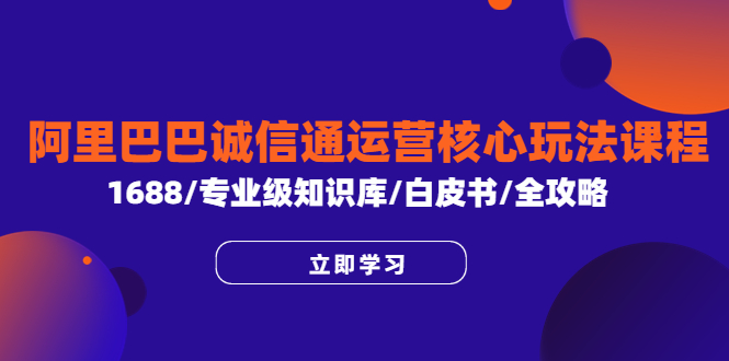 【副业项目6275期】阿里巴巴诚信通运营核心玩法课程，1688/专业级知识库/白皮书/全攻略-网创财富岛