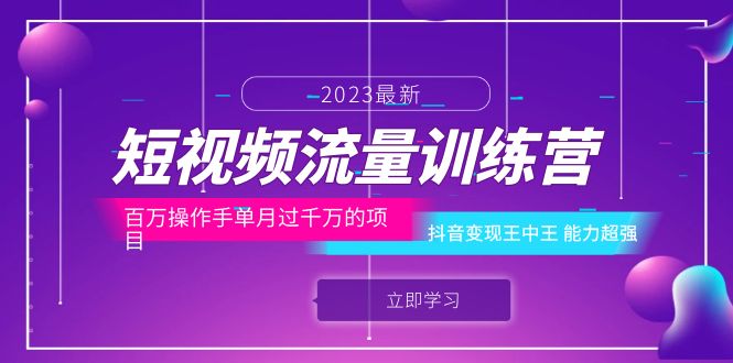 【副业项目6333期】短视频流量训练营：百万操作手单月过千万的项目：抖音变现王中王 能力超强-网创财富岛