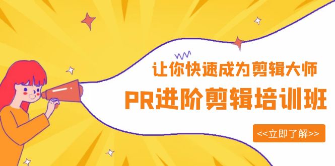 【副业项目6160期】PR进阶剪辑培训班，让你快速成为剪辑大师 12节视频课程+素材！-网创财富岛