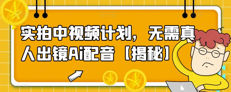 【副业项目6165期】实拍中视频计划，无需真人出镜Ai配音【揭秘】-网创财富岛