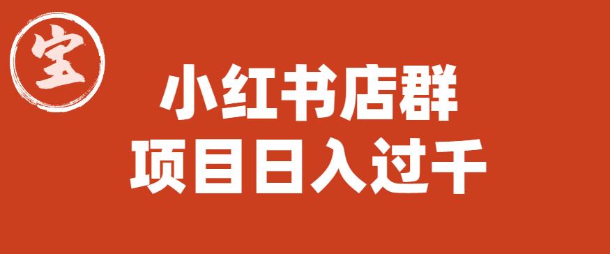 【副业项目6268期】宝哥小红书店群项目，日入过千（图文教程）【揭秘】-网创财富岛
