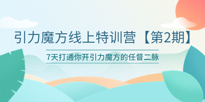 【副业项目6021期】引力魔方线上特训营【第二期】五月新课，7天打通你开引力魔方的任督二脉-网创财富岛