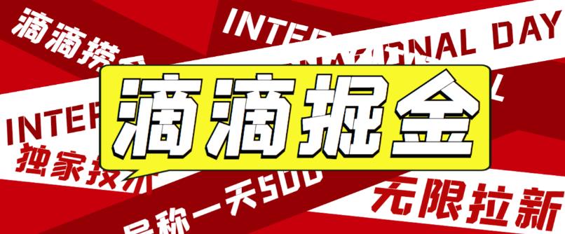 【副业项目6056期】外面卖888很火的滴滴掘金项目 号称一天收益500+【详细文字步骤+教学视频】-网创财富岛