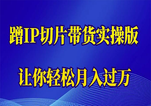 【副业项目6060期】2023蹭这个IP切片带货实操版，让你轻松月入过万（教程+素材）-网创财富岛