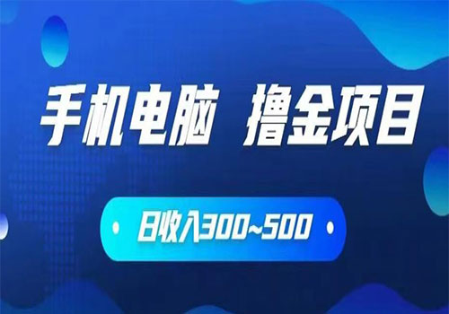 【副业项目6065期】2023手机和电脑都可以撸金的项目，日收入300~500【揭秘】-网创财富岛