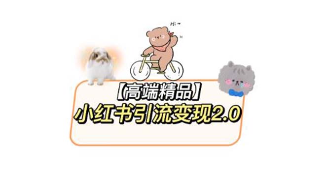 【副业项目6002期】小红书最新引流变现2.0教程，全网最新最详细的视频教程+素材-网创财富岛