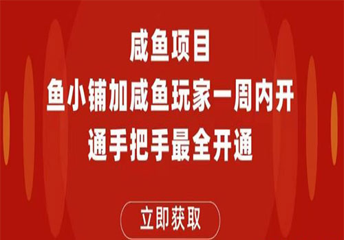 【副业项目6067期】2023闲鱼项目鱼小铺加闲鱼玩家认证一周内开通，手把手最全开通-网创财富岛