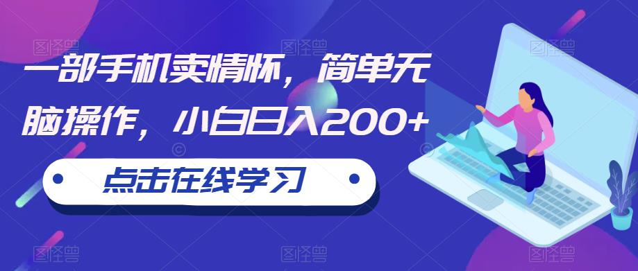 【副业项目6606期】一部手机卖情怀，简单无脑操作，小白日入200+【揭秘】-网创财富岛