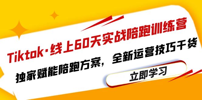 【副业项目6403期】Tiktok·线上60天实战陪跑训练营，独家赋能陪跑方案，全新运营技巧干货-网创财富岛
