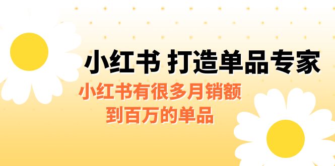 【副业项目6692期】某公众号付费文章《小红书 打造单品专家》小红书有很多月销额到百万的单品-网创财富岛