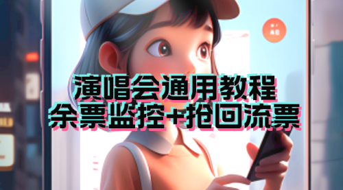 【副业项目7161期】演唱会通用_余票监控+抢回流票（教程+软件）-网创财富岛